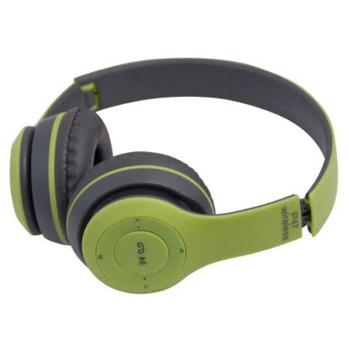 Беспроводные наушники накладные P47 Multi, зеленый / Bluetooth наушники / Наушники с микрофоном наушники p47 cat pink с беспроводным bluetooth соединением