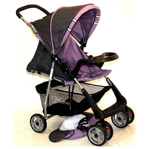 Прогулочная коляска Stiony К9-9F Сиреневый Серый