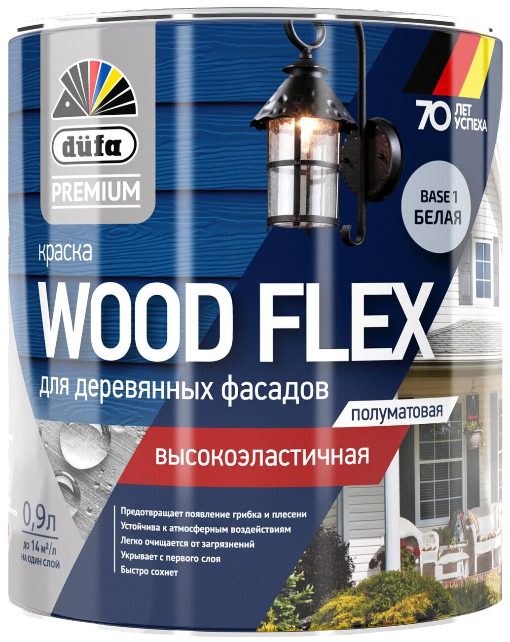 Краска акриловая Dufa Premium Woodflex для деревянных фасадов