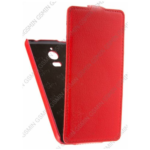 Кожаный чехол для Explay 4game Aksberry Protective Flip Case (Красный)