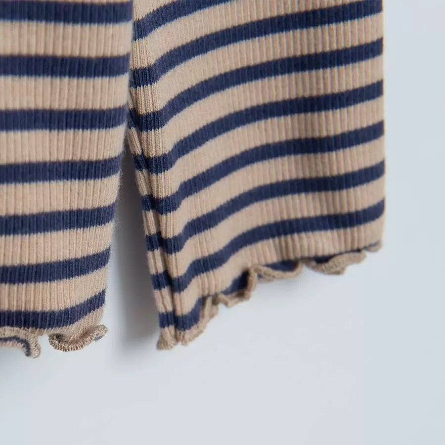 Лонгслив COOL CLUB, размер 146, бежевый/темно-синий — фото 1