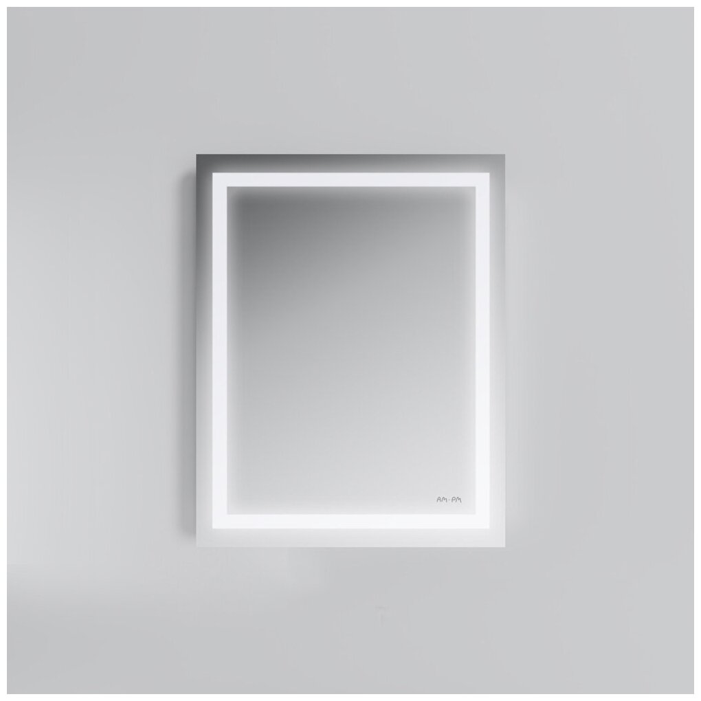 Зеркало с контурной подсветкой AM.PM Hit M93AMOX0551WG 55 см настенное для ванной универсальное LED