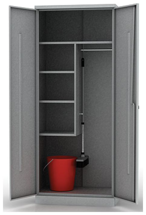 Металлический хозяйственный шкаф Надежда ШМС-6.15 (1850x450x756 мм)
