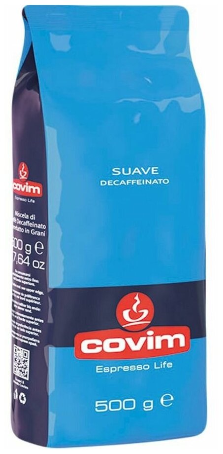 Кофе в зернах COVIM Suave DECAFFEINATED, 0.5 кг - фотография № 4