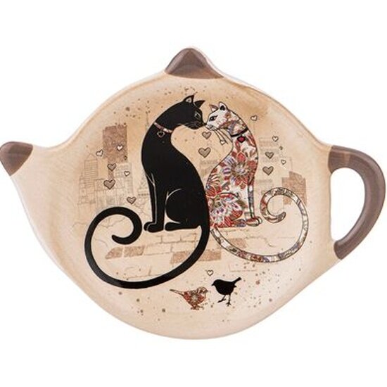 Подставка под чайные пакетики Agness "парижские коты" 12х9,5х1,5 см