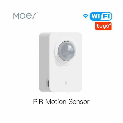 Датчик движения MOES WiFi Infrared Human Sensor WSS-FL-PIR-A датчик moes wi fi smoke detector wss s ssd a