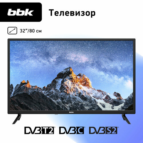 LED телевизор BBK 32LEM-1002TS2C черный 1020400₽