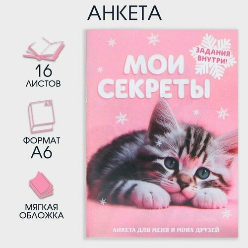 Анкета А6, 16 л Мои секретики