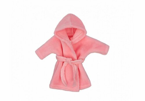 Кукольный гардероб халат одежда для куклы и пупса 19 см Уютные бани розовый
