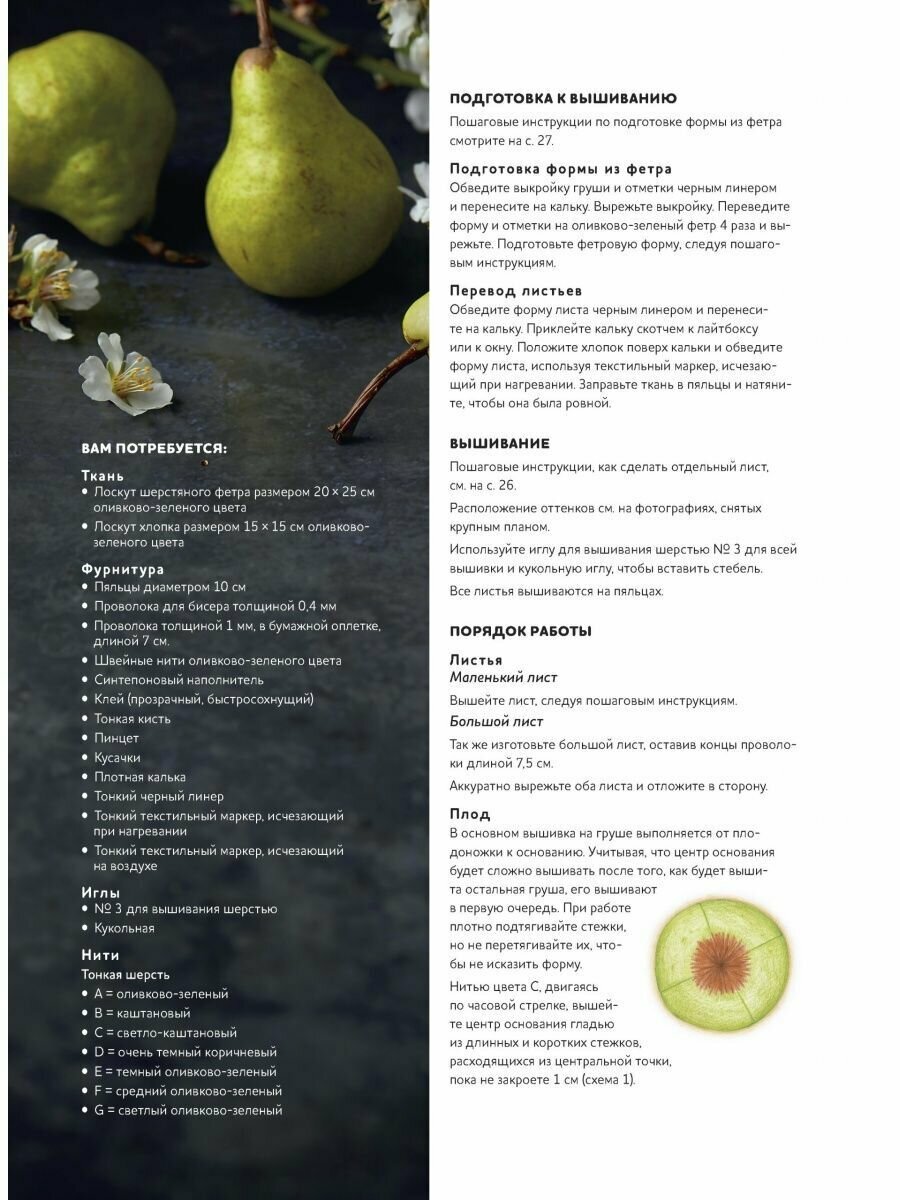 Botanica Объемная вышивка шерстью от Джули Книдл схемы - фото №12