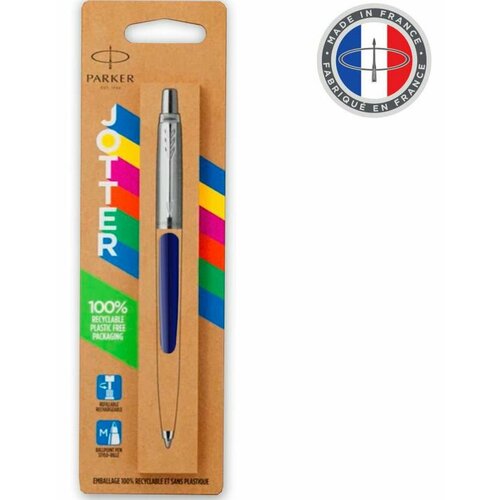 Шариковая ручка PARKER Jotter Color Navy Blue CT M чернила синие блистер ручка шариковая parker jotter originals navy blue син стерж блист 2123427