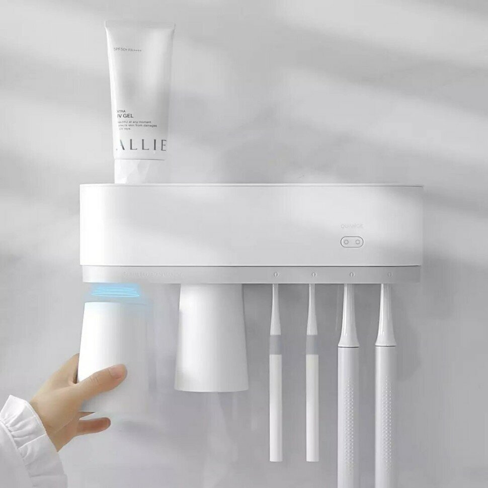 Стерилизатор для зубных щеток Xiaomi Quange Smart Sterilization Toothbrush Cup Holder White (WY020702) - фото №8