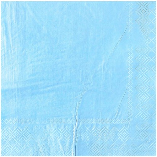 Салфетка Пастель голубая, 33 см, 12 штук салфетки бумажные веселая затея для праздника и пикника пастель желтая 33х33 см 12 шт
