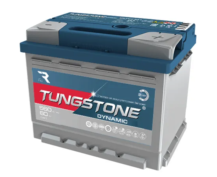 Аккумулятор автомобильный TUNGSTONE DYNAMIC L2 60Ah 560A ОП (242x175x190) L2 242x175x190