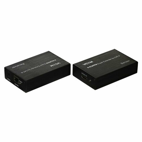 Удлинитель VCOM RJ45, HDMI (f) - RJ45, HDMI (f) 60м 4k hdmi extender ir 120m hdmi extender rj45 3d hdmi extender transmitter receiver cat5e cat6 cable for ps4 apple tv