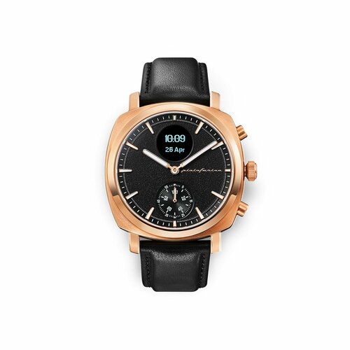 Гибридные умные часы Pininfarina Senso Hybrid 44мм Золотые черный ремешок 3989000₽