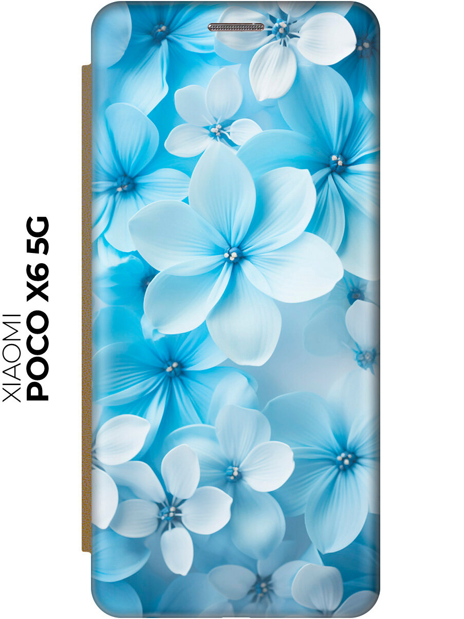 Чехол-книжка на Xiaomi Redmi Note 13 Pro 5G / Poco X6 5G / Сяоми Редми Ноут 13 Про 5г / Поко Х6 5г с рисунком "Котик на пледе" золотой