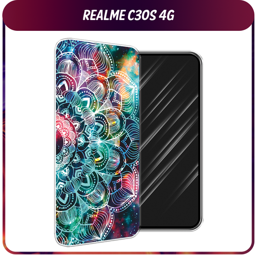 Силиконовый чехол на Realme C30S 4G / Реалми С30S 4G Мандала космос силиконовый чехол на realme c30s 4g реалми с30s 4g розовые разводы рисунок