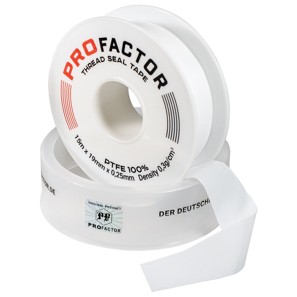 ФУМ лента PROFACTOR PF Professional белая Ф85 мм 19мм х 0,25мм х 15м PF FE 530