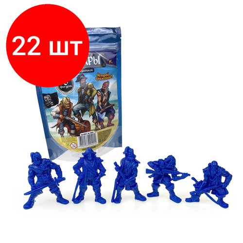 набор солдатиков корсары Комплект 22 шт, Набор солдатиков Русский стиль Корсары, 5 фигурок, пакет с европодвесом