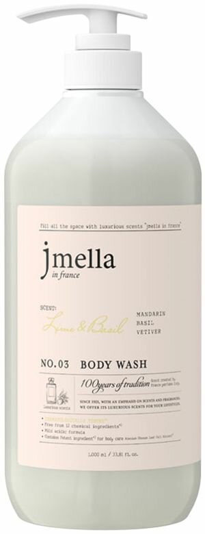 Jmella Парфюмированный гель для душа c ароматом лайма и базилика In France Lime & Basil Body Wash