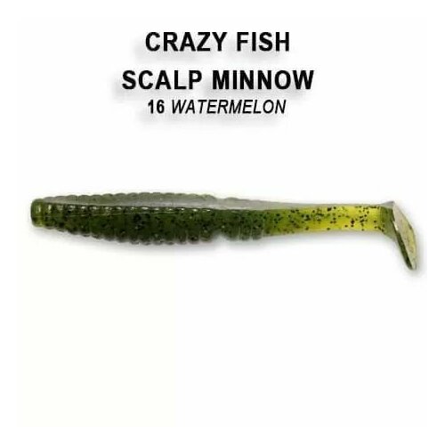 Силиконовая приманка Crazy Fish Scalp minnow 3.2 7-80-16-6, Кальмар, 5 шт. силиконовая приманка мягкая съедобная crazy fish scalp minnow 3 2 80 мм 7 80 м52 6 5 шт