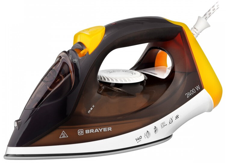 Утюг Brayer BR4003 2400Вт жёлтый коричневый