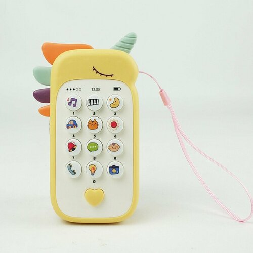 Детский обучающий телефон Единорог детский телефон развивающий единорог с прорезывателем желтый