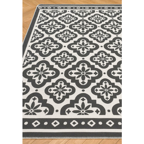 фото Турецкий ковер хлопковый 120*180 см arya neo arn 08 antrasit white esse hali