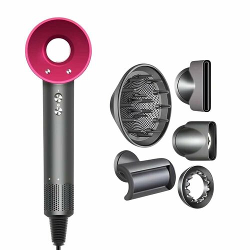 Фен для волос с насадками SuperDry HD08 розовый 230000₽