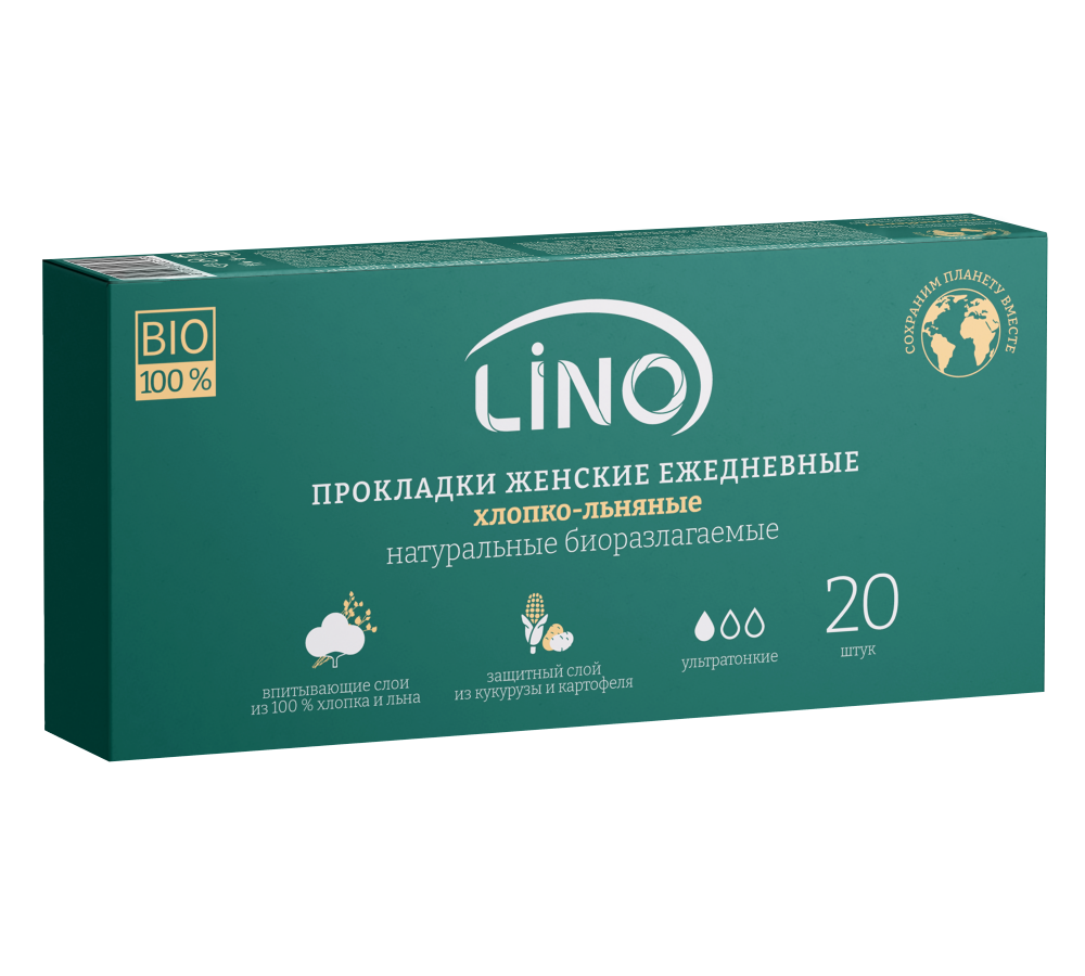 "Lino" - Ежедневные прокладки из хлопко-льняной ткани