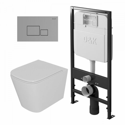 Инсталляция в комплекте с унитазом D&K Quadro DS1511606