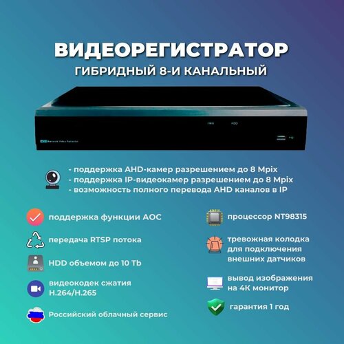 Видеорегистратор гибридный восьмиканальный v3.0