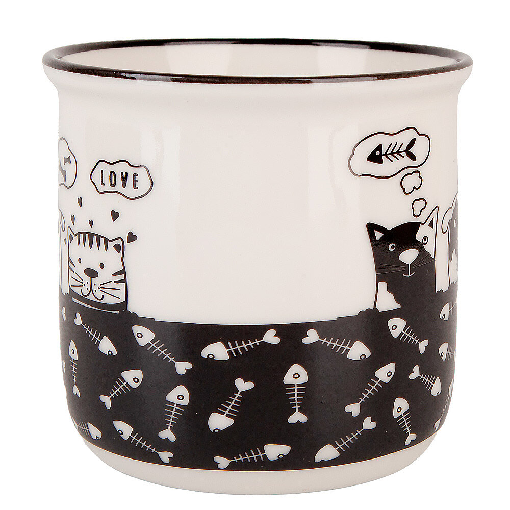 Набор кружек 2 шт "Сat&dog", 12,5х9,5х9 см, объем 380 мл, фарфор, Nouvelle — фото 1