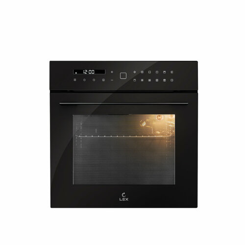 Духовой шкаф встраиваемый LEX EDS 101 BBL объем 61 л таймер 10 функций Подсветка размораживание конвекция традиционный нижний нагрев турбо гриль с конвекцией турбо гриль гриль кольцевой нагрев с конвекцией пицца тройное остекление дверцы 29925₽
