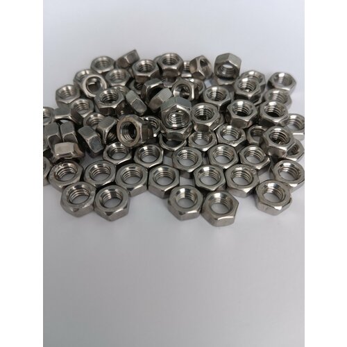Гайка шестигранная нержавеющая М5 100 штук DIN934 сталь А2-70 414₽