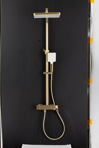 Изображение товара Душевая стойка для ванны FRAP F2490-3, золотой сатин, латунный корпус