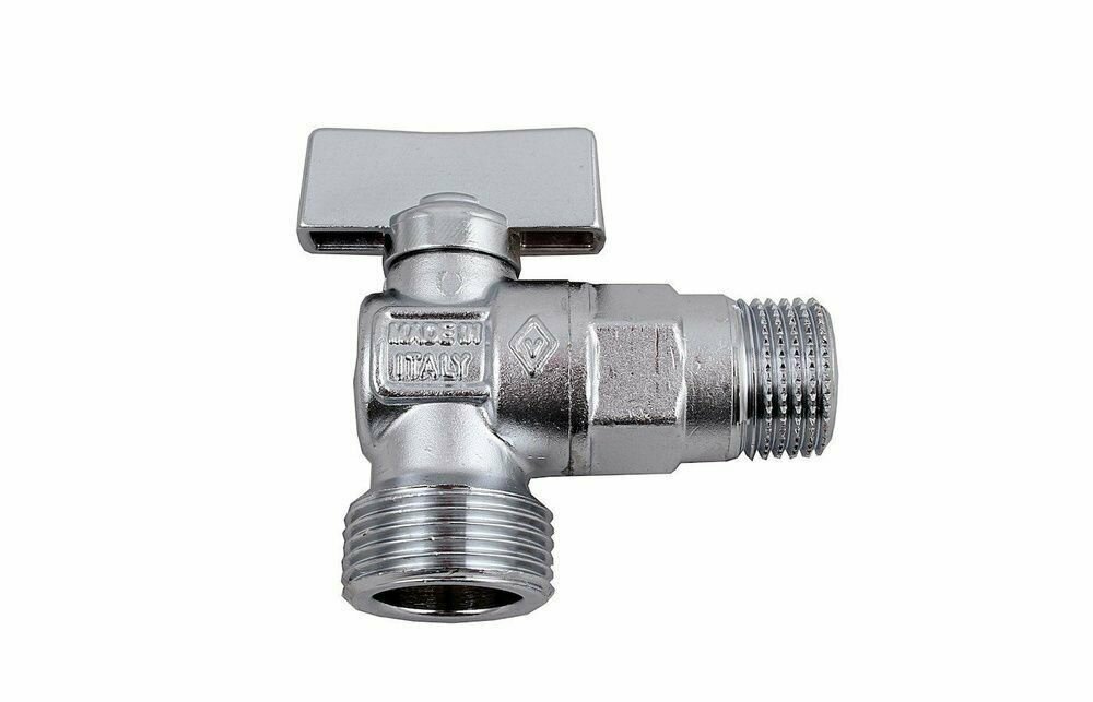 Кран угловой шаровый 1/2х3/4 Bugatti — фото 1