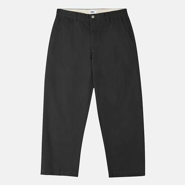 Брюки чинос OBEY, размер 33, черный