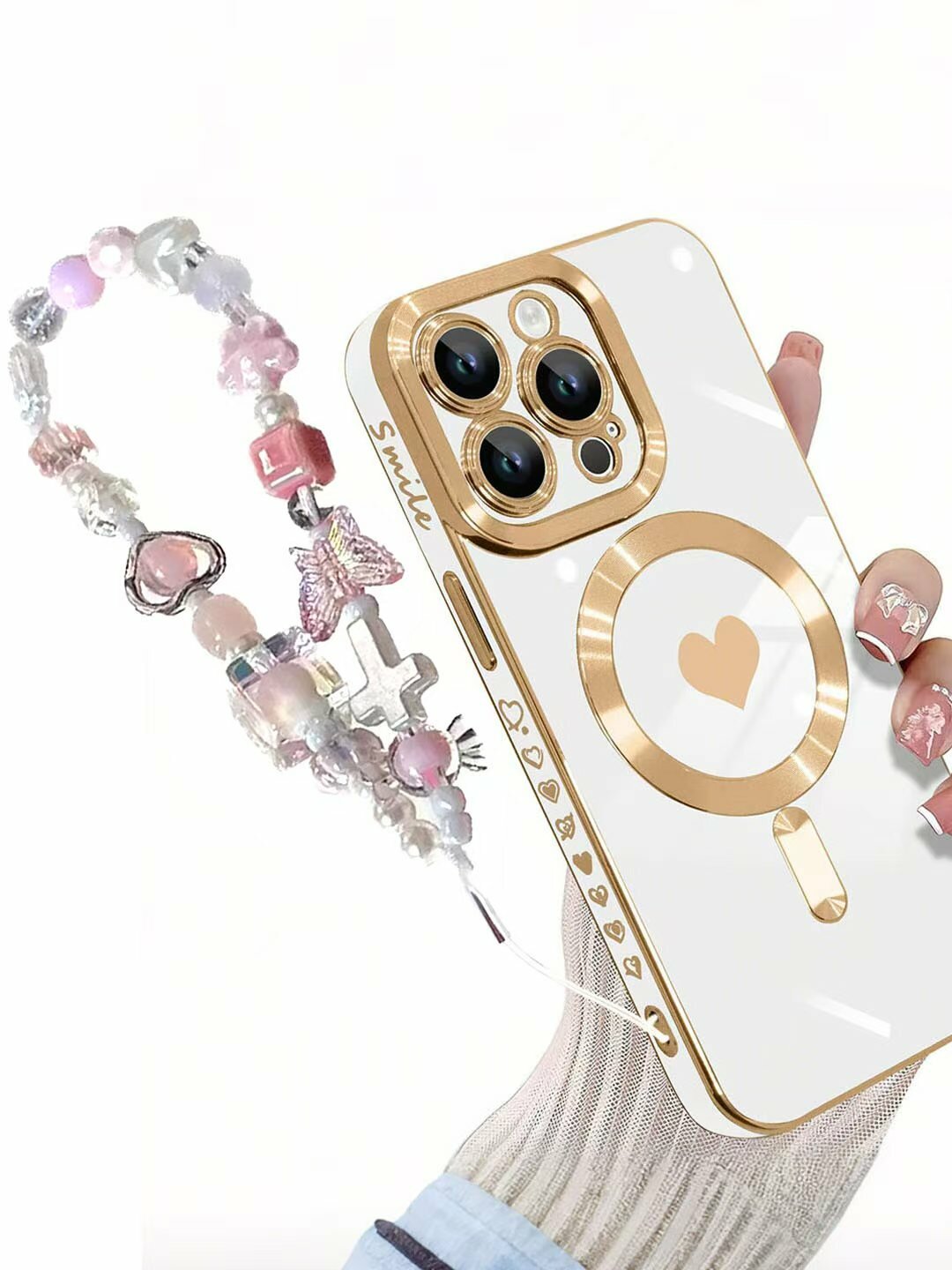 Декоративные крючки для сумок и мобильных телефонов украшение из бусин подвеска в стиле Baby Pink