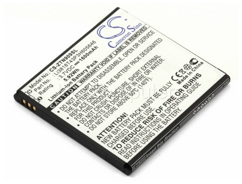Аккумулятор для телефона ZTE N909, V818 (LI3818T43P3H605646)