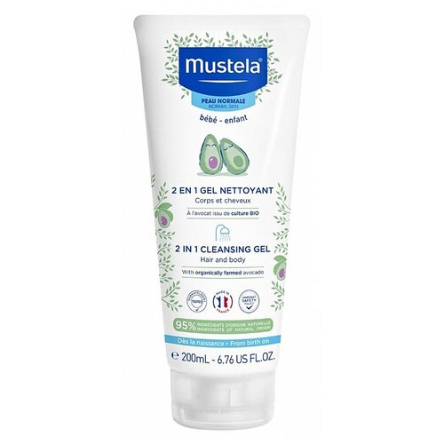 Mustela Bebe гель для купания 2 в 1, 200 мл