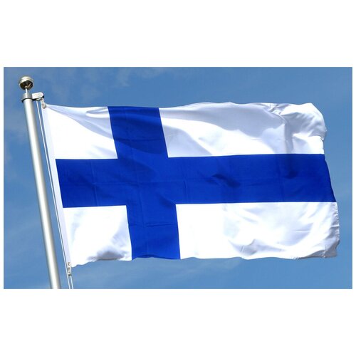 флаг финляндии Флаг Финляндии 90х135 см