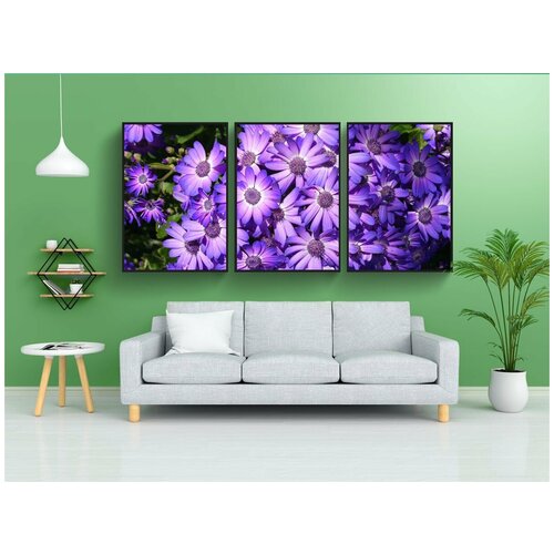 фото Набор модулных постеров для интерьера "цветы, расцветает, сезонный" 60x90 см. в тубусе, без рамки lotsprints