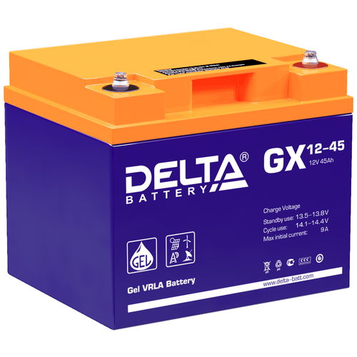 Аккумуляторная батарея DELTA Battery GX 12-45 12В 45 А·ч аккумулятор гелевый delta gx 12 17 12в 17 ач