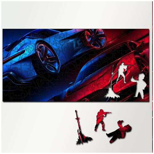 Пазл из дерева с фигурками, 230 деталей, 46х23 см игры Soldiers Of Fortune - 5581