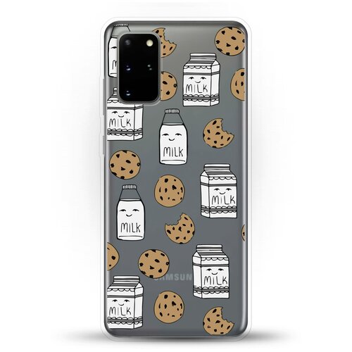 фото Силиконовый чехол молоко и печеньки на samsung galaxy s20+ andy & paul