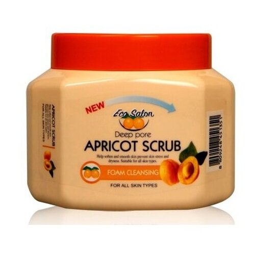 Пенный очищающий скраб для тела с абрикосом White Cospharm Eco-Salon Deep Pore Apricot Scrab