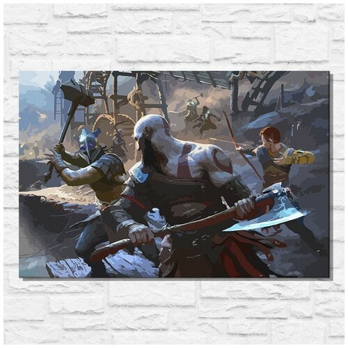 Картина по номерам на холсте игра god of war ragnarok - 11607 Г 60x40