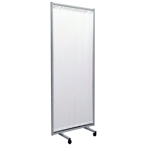 Ширма-перегородка напольная на колесах односекционная для зонирования салона красоты, квартиры, комнаты, офиса, помещения, белая